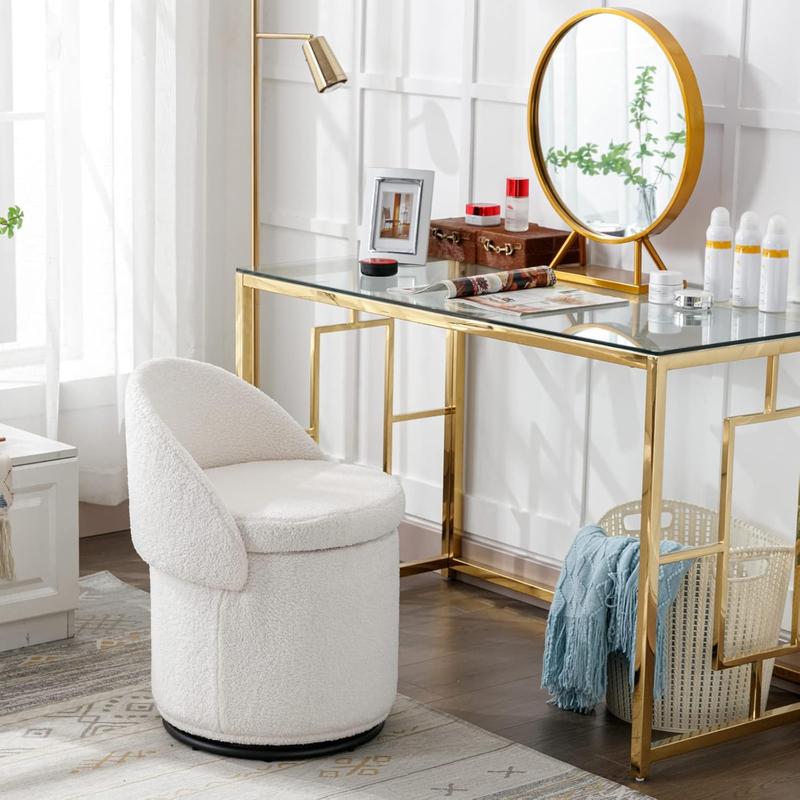 🔥 50% Off! Chairus 3-in-1 Swivel Vanity Stool – Stylish Seating with Hidden Storage & Swivel Function 🪑