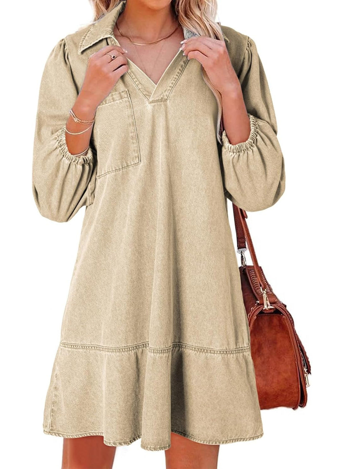 ⏰ LAST DAY SAVE 50% 💃 2025 Fall Denim Babydoll Dress