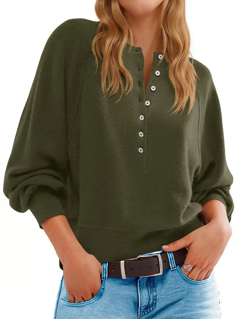 🔥50% OFF- Knit Sweater ✨ Henley Pullover✨