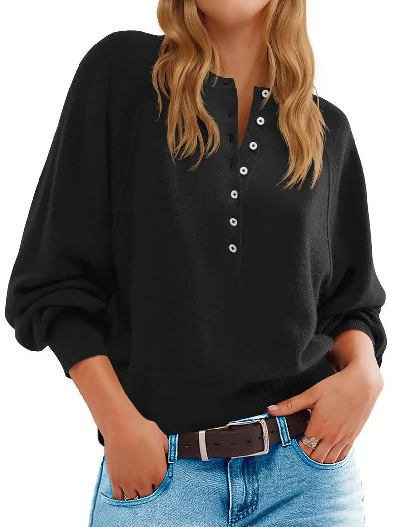 🔥50% OFF- Knit Sweater ✨ Henley Pullover✨