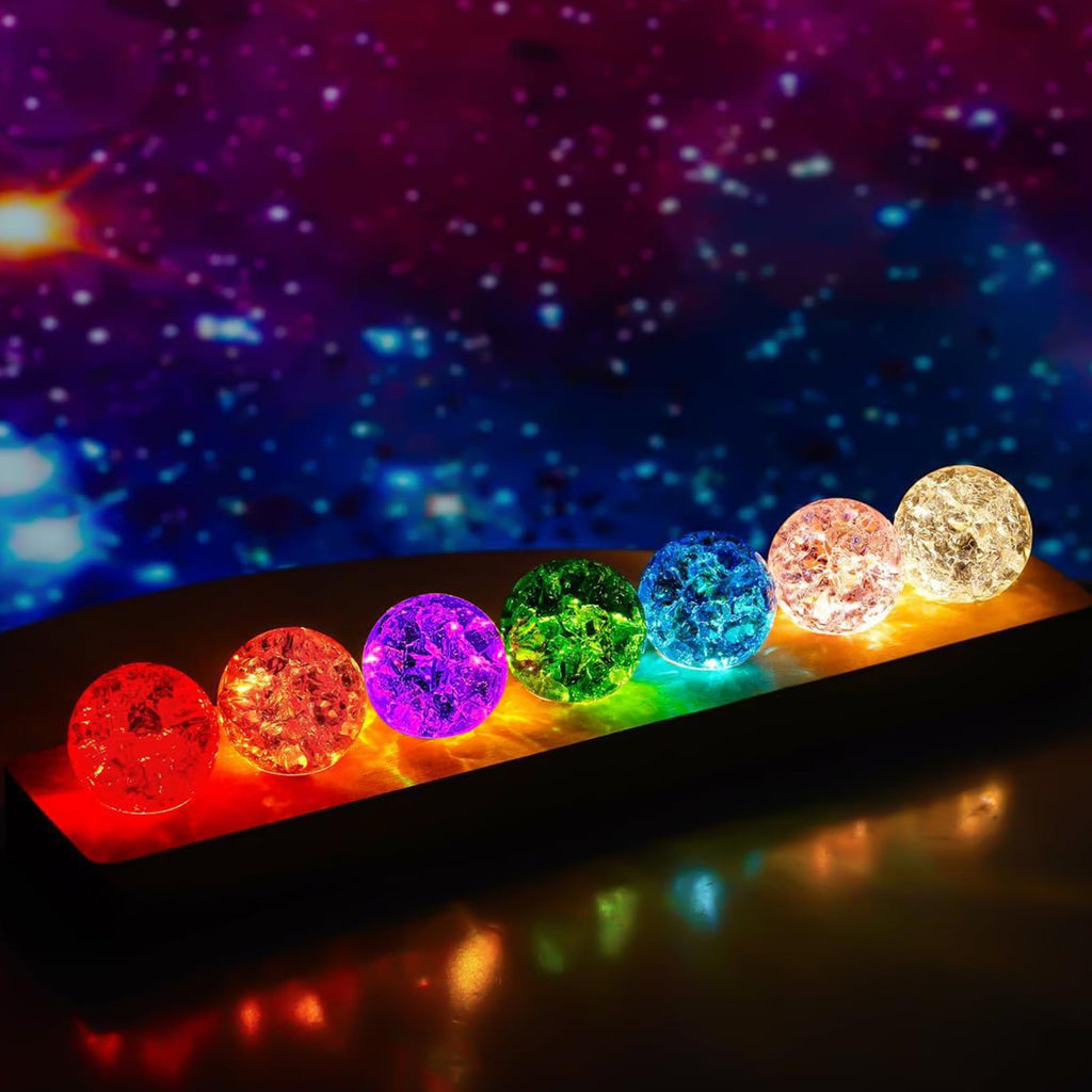 LED Chakra Balls 🔮 Crystal Energy Decor
