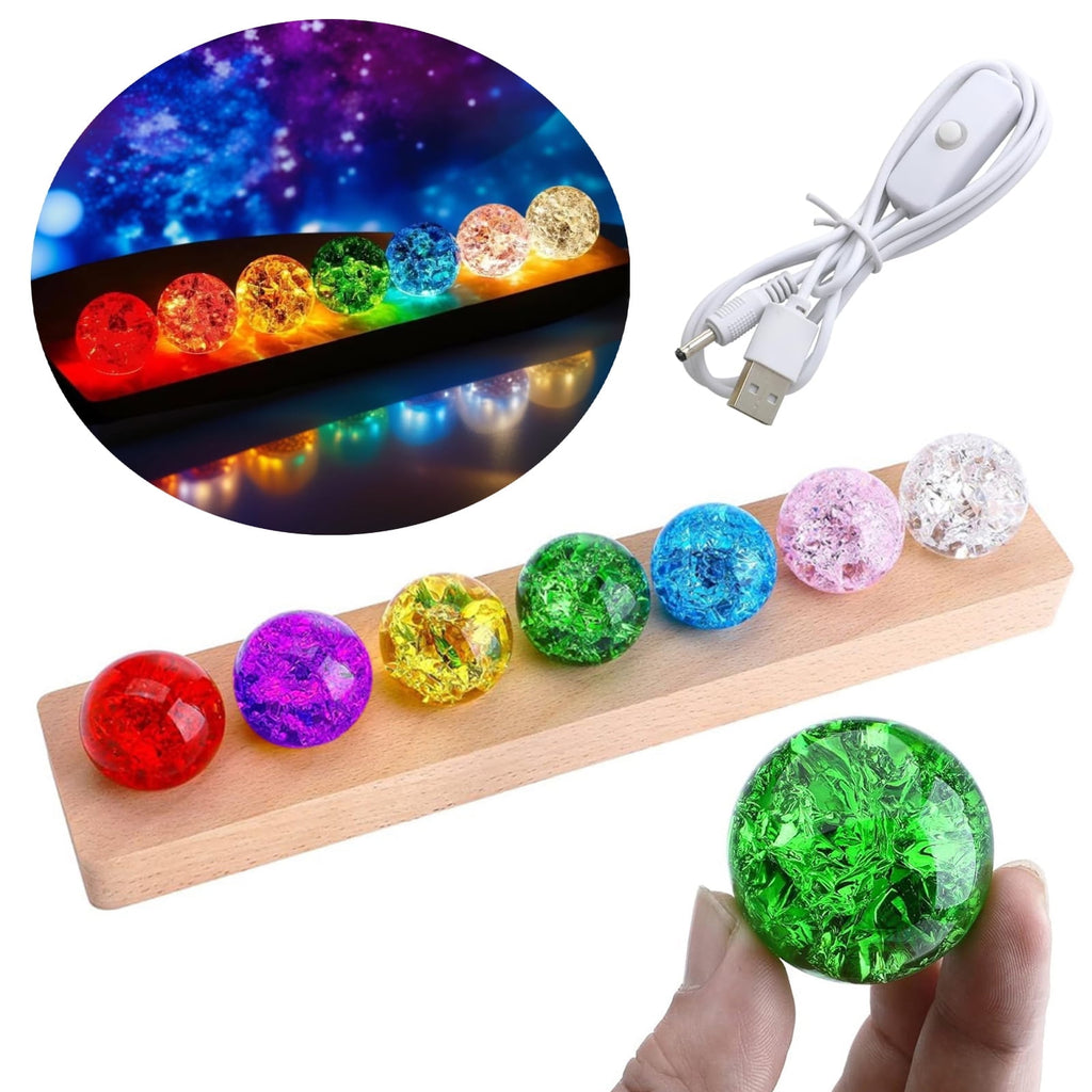 LED Chakra Balls 🔮 Crystal Energy Decor