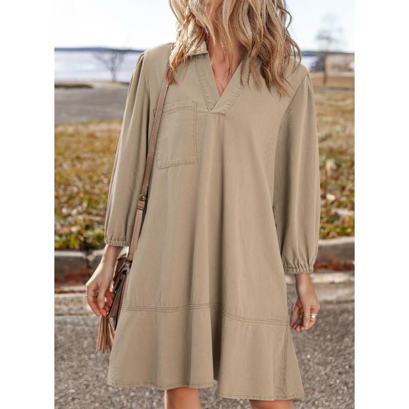 ⏰ LAST DAY SAVE 50% 💃 2025 Fall Denim Babydoll Dress