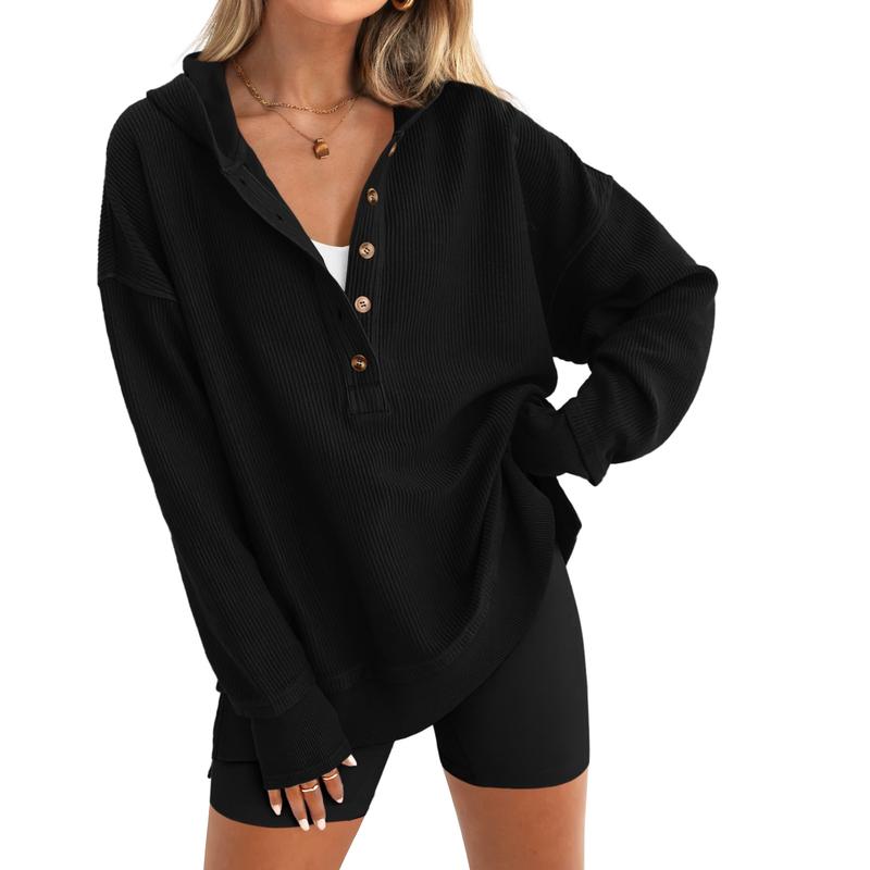 Oversized Sweatshirt 🌿 Button-Up Style –50%