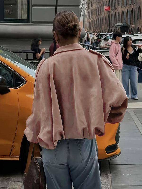 🔥50%OFF TODAY🧥Trendy Army Green Short Jacket  – Casual & Loose Fit 😎