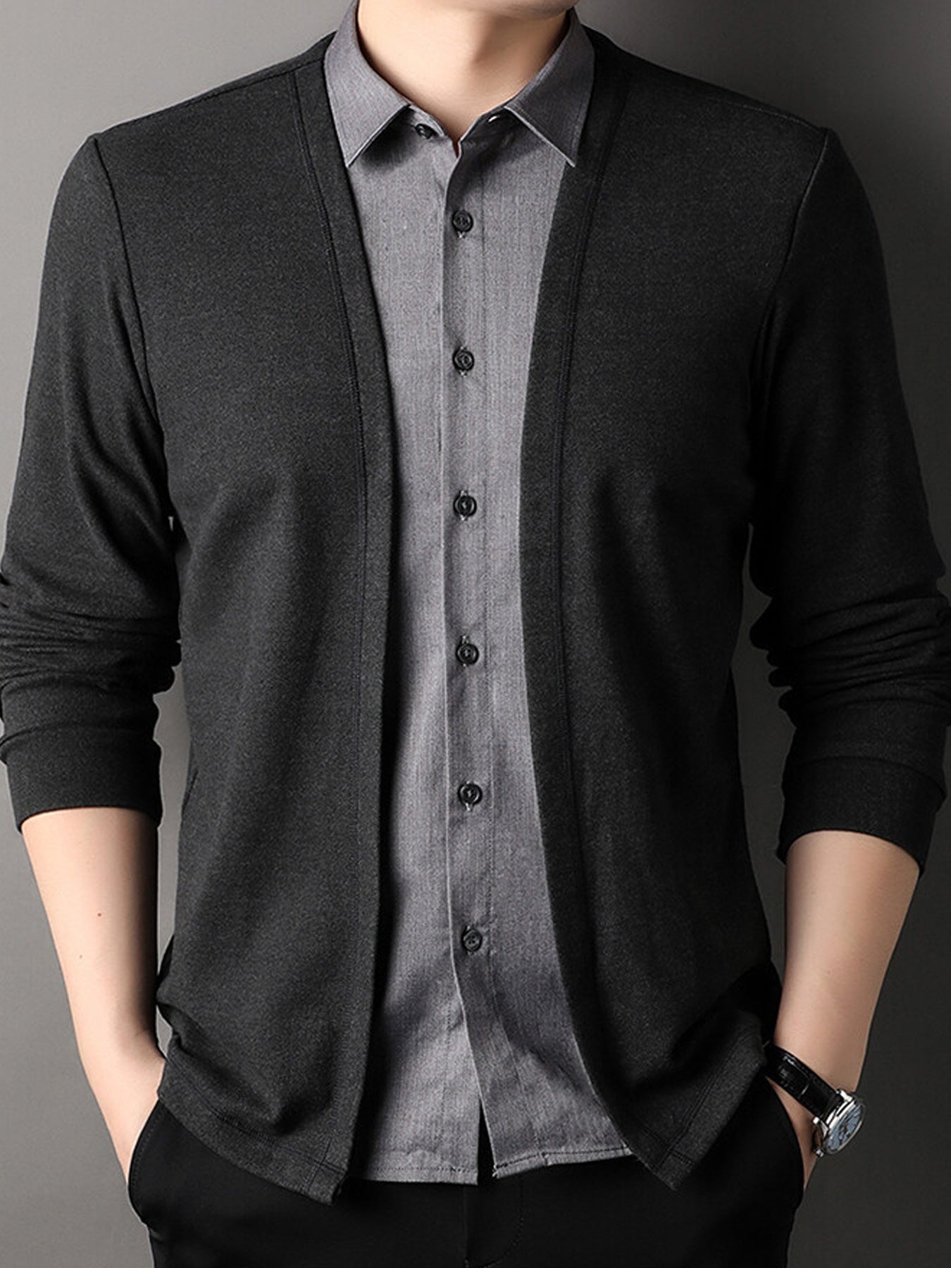 Casual Shirt & Cardigan 🌿 Button-Up, Perfect for Fall