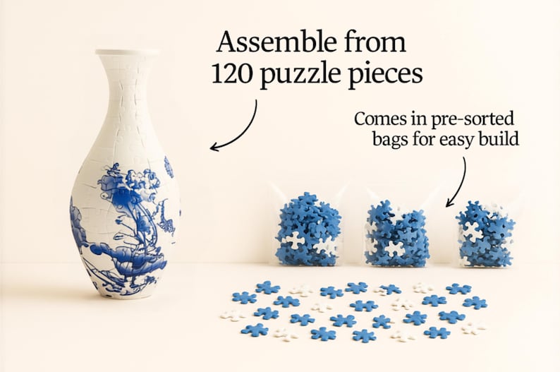 Puzzle Vase 🎁 Unique Gift for Flower Lovers