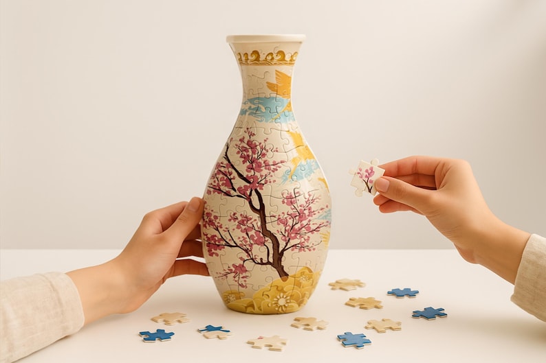 Puzzle Vase 🎁 Unique Gift for Flower Lovers