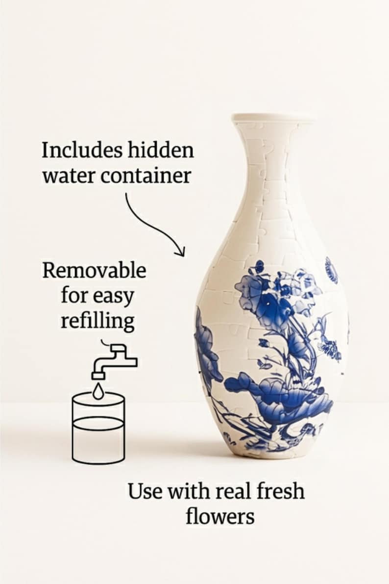 Puzzle Vase 🎁 Unique Gift for Flower Lovers