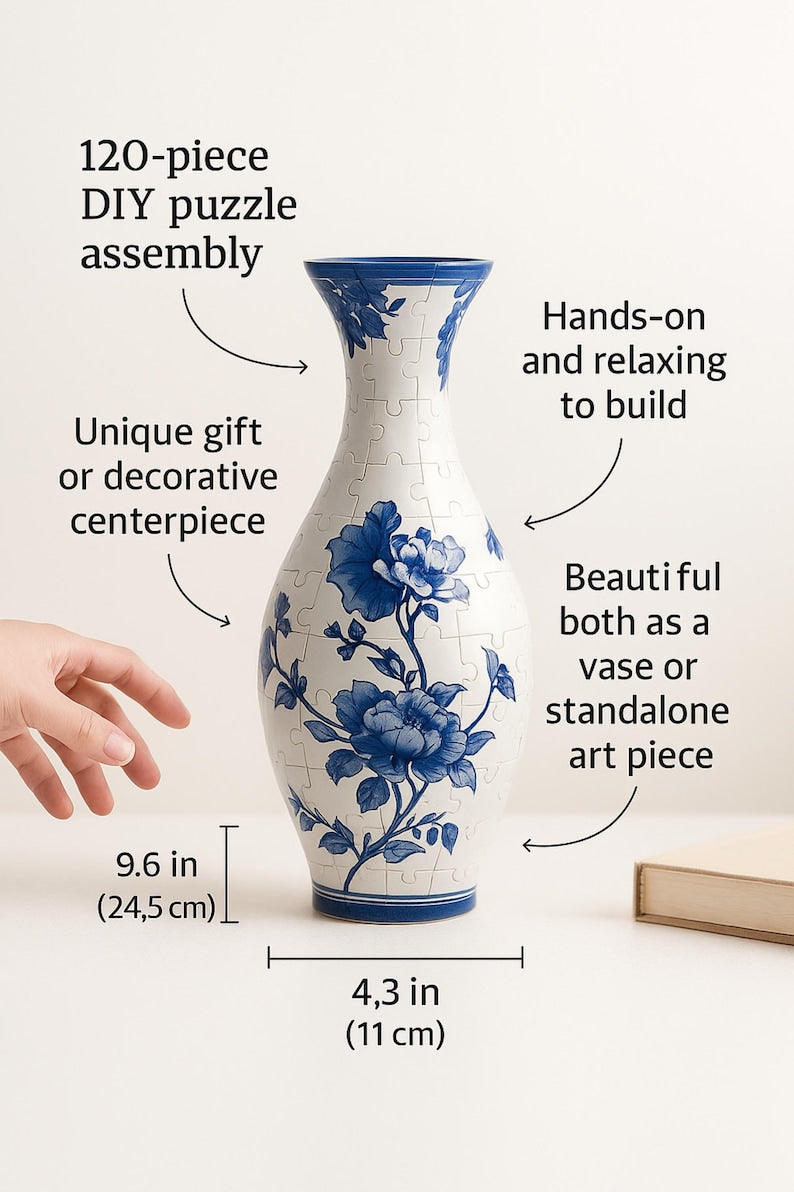 Puzzle Vase 🎁 Unique Gift for Flower Lovers