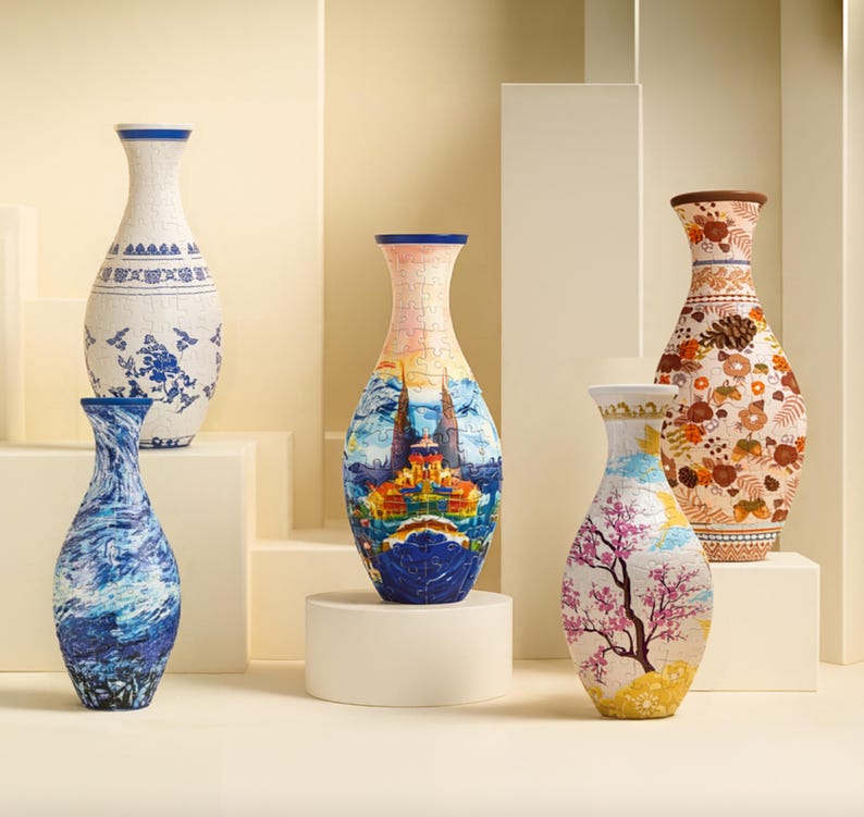 Puzzle Vase 🎁 Unique Gift for Flower Lovers