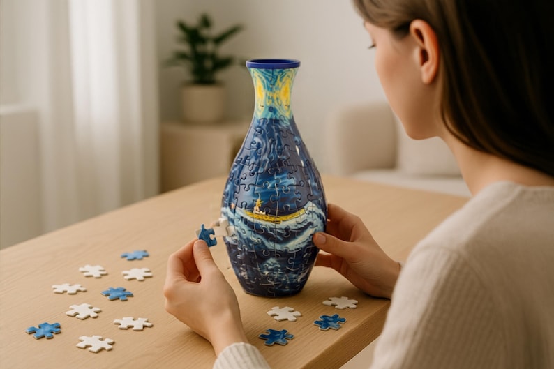 Puzzle Vase 🎁 Unique Gift for Flower Lovers